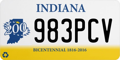 IN license plate 983PCV