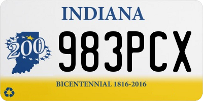 IN license plate 983PCX