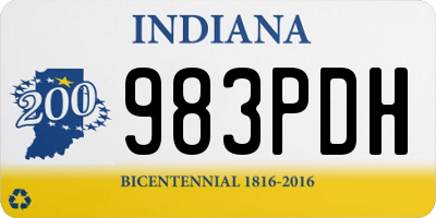 IN license plate 983PDH