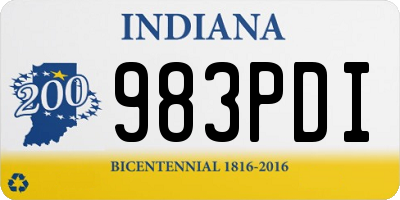 IN license plate 983PDI