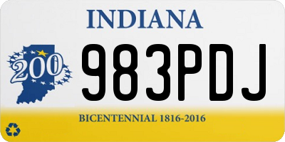 IN license plate 983PDJ