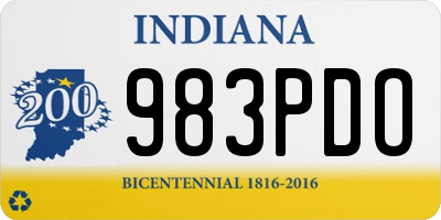 IN license plate 983PDO