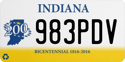 IN license plate 983PDV