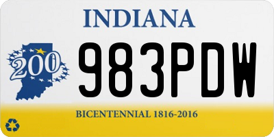 IN license plate 983PDW