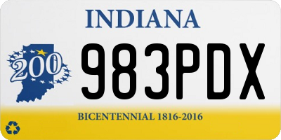 IN license plate 983PDX