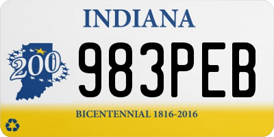 IN license plate 983PEB