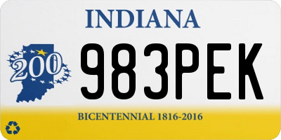 IN license plate 983PEK