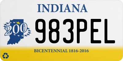 IN license plate 983PEL