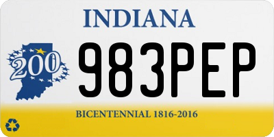 IN license plate 983PEP