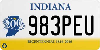 IN license plate 983PEU