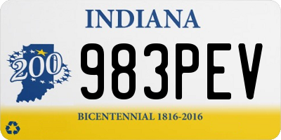 IN license plate 983PEV