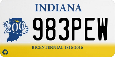 IN license plate 983PEW