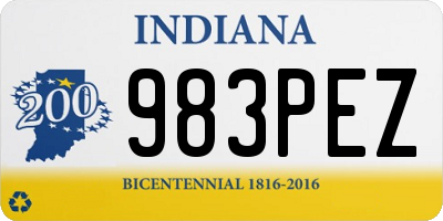 IN license plate 983PEZ