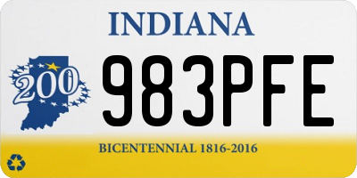 IN license plate 983PFE