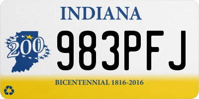 IN license plate 983PFJ