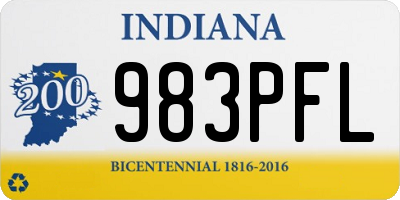 IN license plate 983PFL