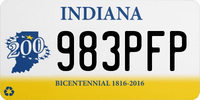 IN license plate 983PFP