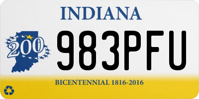 IN license plate 983PFU