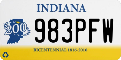 IN license plate 983PFW