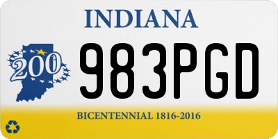 IN license plate 983PGD