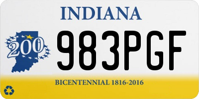 IN license plate 983PGF