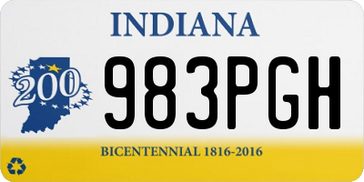 IN license plate 983PGH
