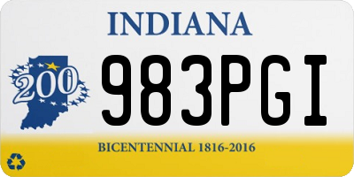 IN license plate 983PGI