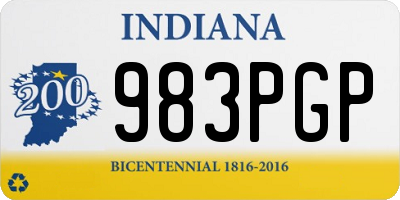 IN license plate 983PGP