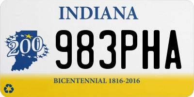 IN license plate 983PHA