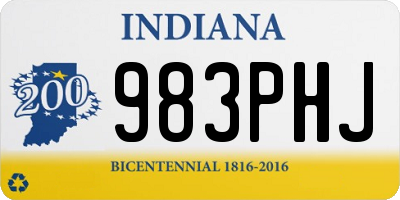 IN license plate 983PHJ