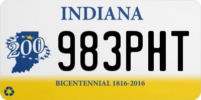 IN license plate 983PHT