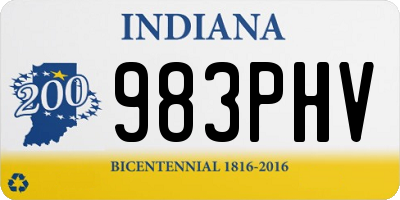 IN license plate 983PHV