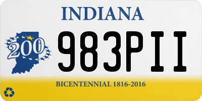 IN license plate 983PII