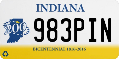 IN license plate 983PIN