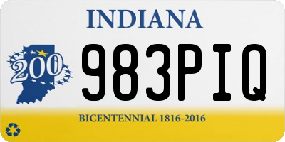 IN license plate 983PIQ