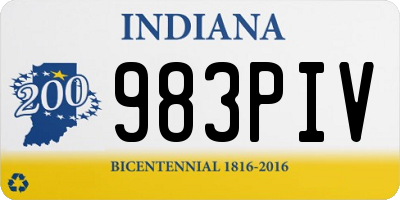 IN license plate 983PIV