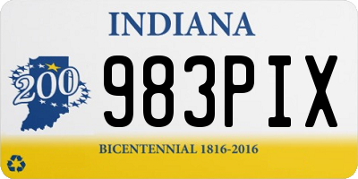 IN license plate 983PIX