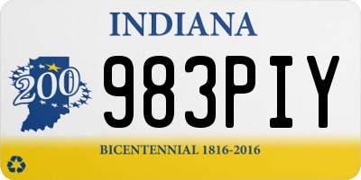 IN license plate 983PIY