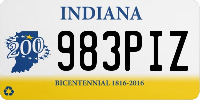 IN license plate 983PIZ