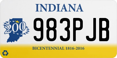 IN license plate 983PJB