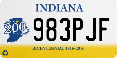 IN license plate 983PJF