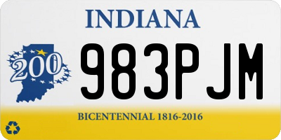 IN license plate 983PJM