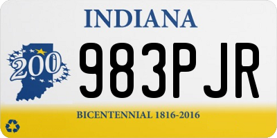 IN license plate 983PJR