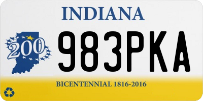 IN license plate 983PKA