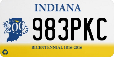 IN license plate 983PKC