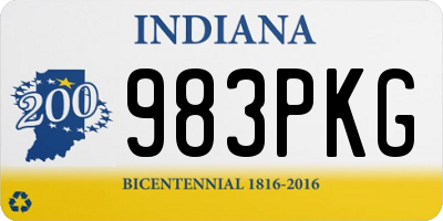 IN license plate 983PKG