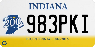 IN license plate 983PKI