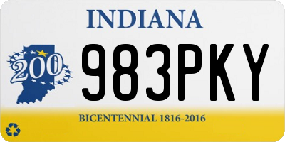 IN license plate 983PKY