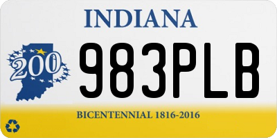 IN license plate 983PLB