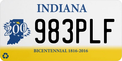 IN license plate 983PLF